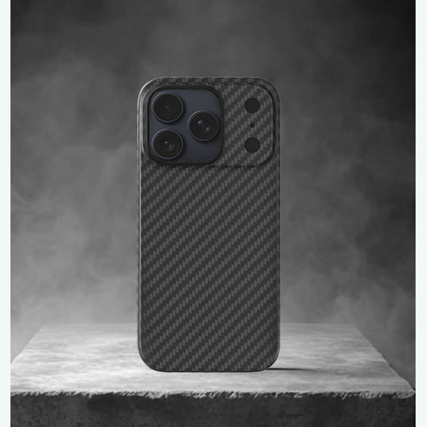 iPhone 17 系列極簡超強磁吸防彈纖維保護殼 – 消光黑