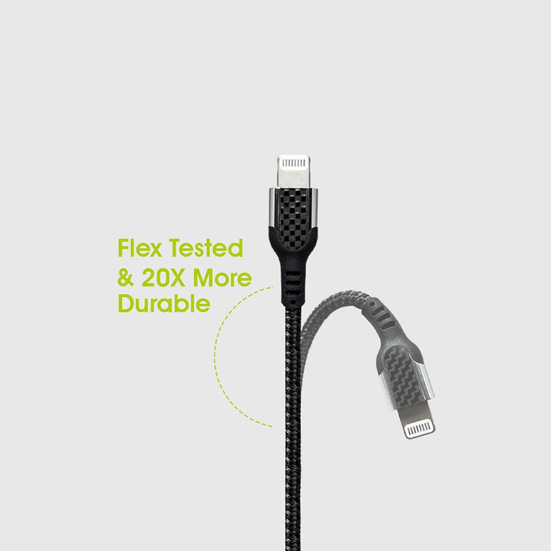 碳纖維 MFi USB-C to Lightning 快速充電傳輸線